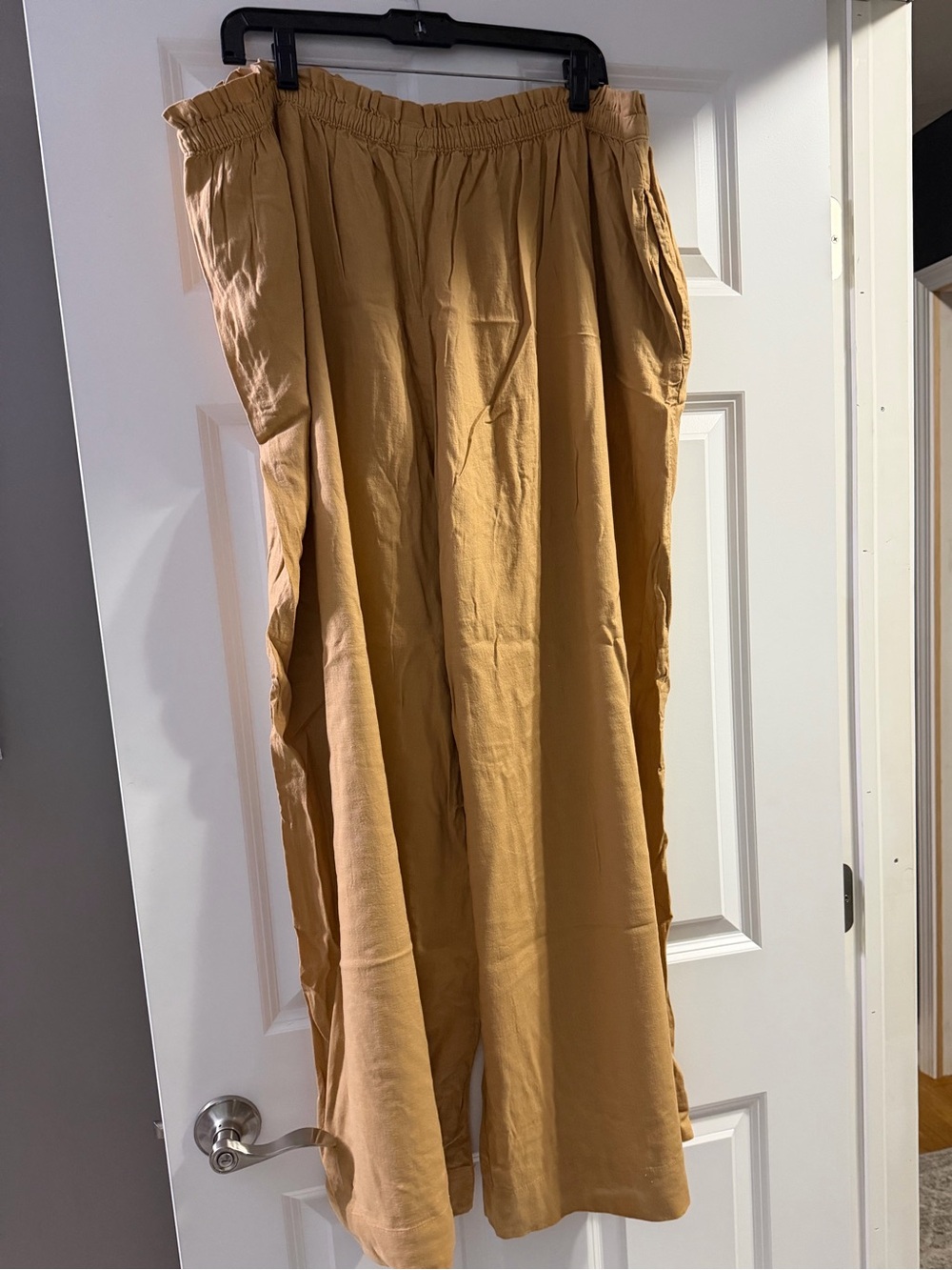NWT! Aerie XXL Women’s Wide-Leg Elastic Waist Pants - Camel/Tan - Picture 8 of 8
